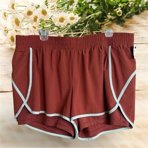 Ideology Women's Performance Activewear Layered-Look Shorts Size XXL